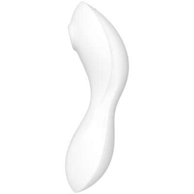 Alternative view of SATISFYER CURVY TRINITY 5 AIR PULSE STIMULATOR & VIBRATOR APP - WHITE