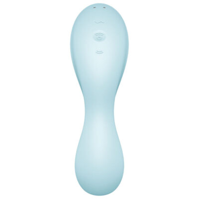 Satisfyer curvy trinity 5 air pulse stimulator & vibrator app - blue - image 3