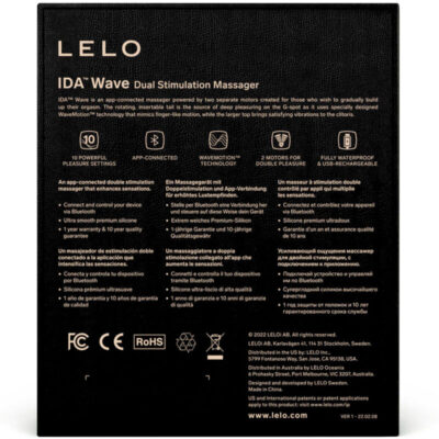 Lelo ida wave massageiro para casais preto lelo caliente. Pt