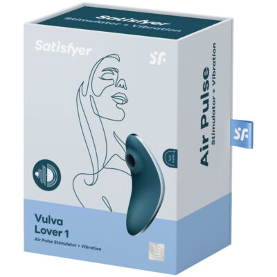 Satisfyer vulva lover 1 estimulador e vibrador de pulso de ar - azul - image 4
