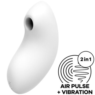 ESTIMULADOR E VIBRADOR DE PULSO DE AR SATISFYER VULVA LOVER 2 - BRANCO