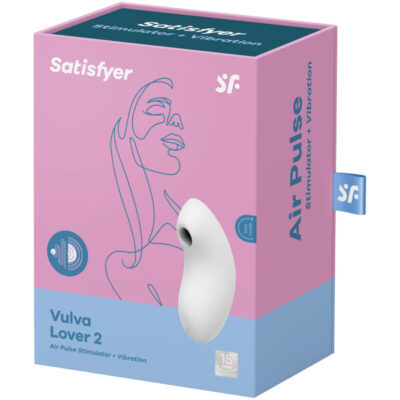 Estimulador e vibrador de pulso de ar satisfyer vulva lover 2 - branco - image 4