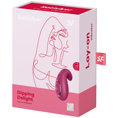 Vibrador de lay-on satisfyer dipping delight - vermelho satisfyer layons caliente. Pt