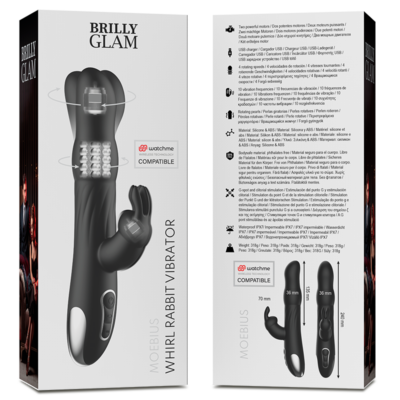Brilly glam moebius coelho vibrador e rotador watchme tecnologia sem fio compatível brilly glam caliente. Pt