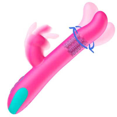 Happy loky pluto coelho vibrador e rotador relógio com tecnologia sem fio compatível happy loky caliente. Pt