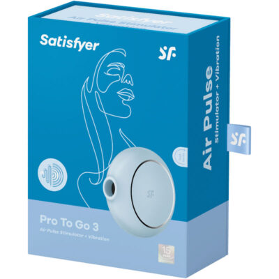 Satisfyer pro to go 3 double air pulse stimulator & vibrator - blue satisfyer air pulse caliente. Pt