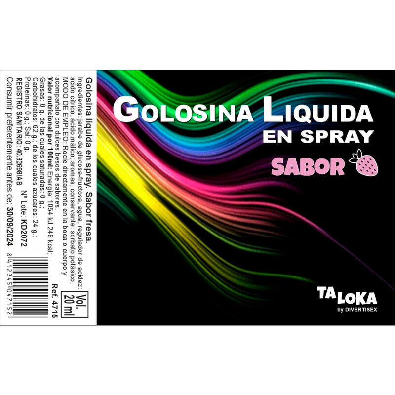 Taloka - spray líquido de doces de morango taloka caliente. Pt
