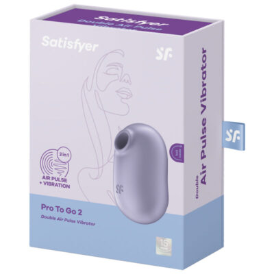 Vibrador e estimulador de pulso de ar duplo satisfyer pro to go 2 - violeta satisfyer air pulse caliente. Pt
