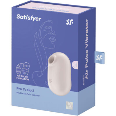 Satisfyer pro to go 2 estimulador de pulso de ar duplo e vibrador - bege satisfyer air pulse caliente. Pt