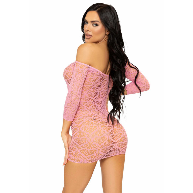 VESTIDO LEG AVENUE HEART NET TAMANHO ÚNICO - ROSA 3 Vestido leg avenue heart net tamanho único - rosa - image 2