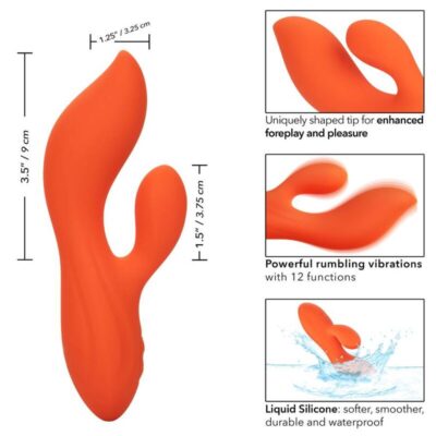 Alternative view of CALIFORNIA EXOTICS STELLA DUAL TEASER LARANJA