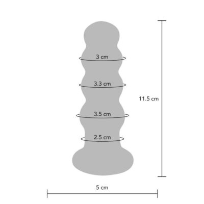 Alternative view of BUTTOCKS  O RADIANT GLASS BUTTPLUG