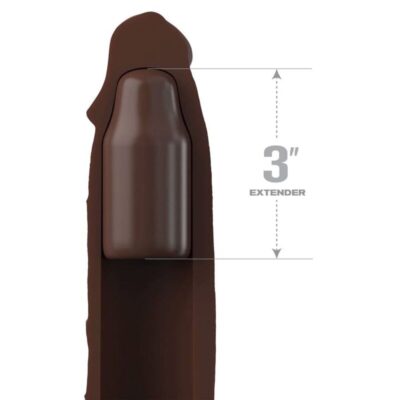 Alternative view of PIPEDREAMS SLEEVE 22,86 CM + 7,62 CM PLUG BROWN