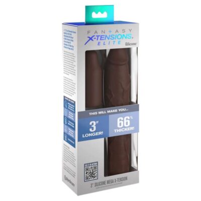 Pipedreams sleeve 9 inch + 3 inch plug brown fantasy x-tensions caliente. Pt