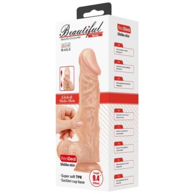 Belo encontro buraque realístico e flexível dildo 24 cm - carne baile dildos caliente. Pt