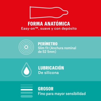 Durex - sensitivo slim fit 10 unidades durex condoms caliente. Pt