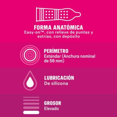 Durex - placador dame 12 unidades durex condoms caliente. Pt