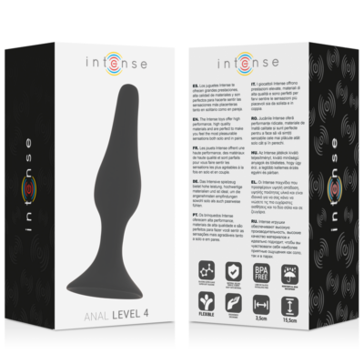 Nível anal intenso 4 15,5 cm preto intense anal toys caliente. Pt