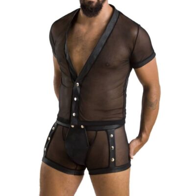Passion 052 conjunto michael preto s/m passion men caliente. Pt
