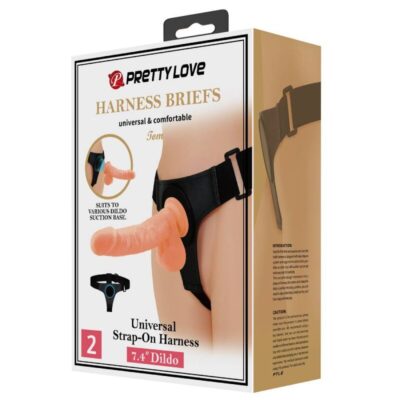 Pretty love - arnês cuecas universal arnês com dildo tom 20 cm natural pretty love caliente. Pt