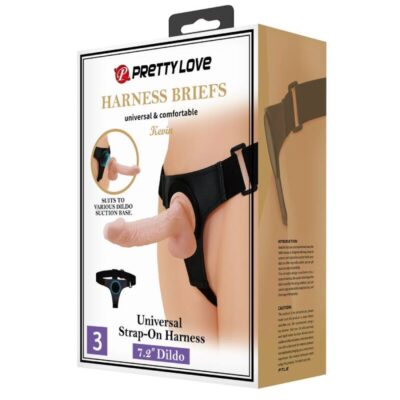 Pretty love - arnês cuecas universal arnês com dildo kevin 19 cm natural pretty love caliente. Pt