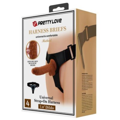 Pretty love - arnês cuecas universal arnês com dildo micheal 20 cm preto pretty love caliente. Pt