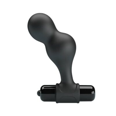 Mr play - plug anal vibrante de silicone preto mr play caliente. Pt