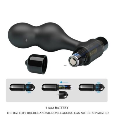 Mr play - plug anal vibrante de silicone preto mr play caliente. Pt