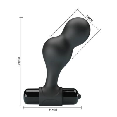 Mr play - plug anal vibrante de silicone preto mr play caliente. Pt