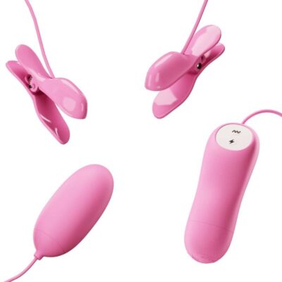 Bonito amor - choque elétrico e vibro-balas rosa pretty love flirtation caliente. Pt