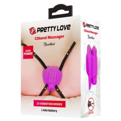 Bonito amor - massager clitórico heartbeat 10 modos de vibração roxo pretty love flirtation caliente. Pt