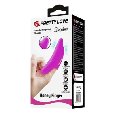 Bonito amor - estimulador de dedos poderoso delphini roxo pretty love caliente. Pt