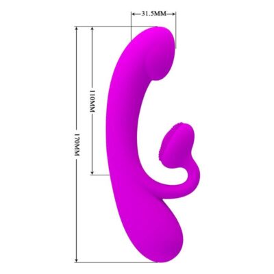 Pretty love - sincere silicone vibrator and stimulator purple pretty love caliente. Pt