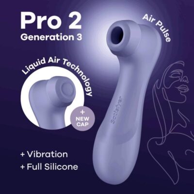 SATISFYER PRO 2 GENERATION 3 LIQUID AIR TECHNOLOGY - LILAC 11 Satisfyer pro 2 generation 3 liquid air technology - lilac - image 5