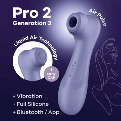 Satisfyer pro 2 generación 3 - lilac bluetooth & app satisfyer air pulse caliente. Pt
