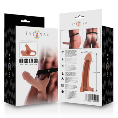 Intenso - extenso de silicone oco strap-on 16 x 3,5 cm intense couples toys caliente. Pt