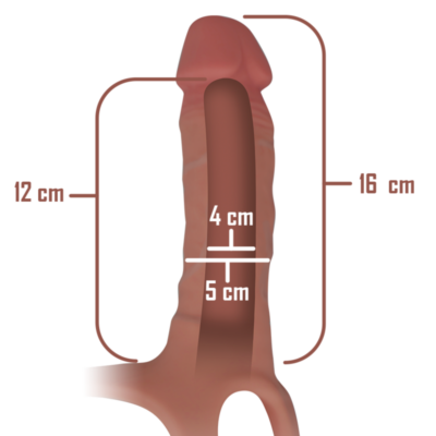 Intenso - extenso de silicone oco strap-on 16 x 3,5 cm intense couples toys caliente. Pt