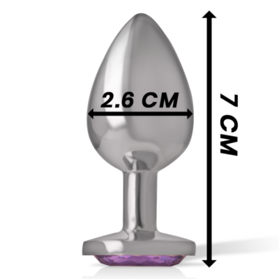 Intense - plugue anal de alumínio metal com vidro violeta tamanho s intense anal toys caliente. Pt