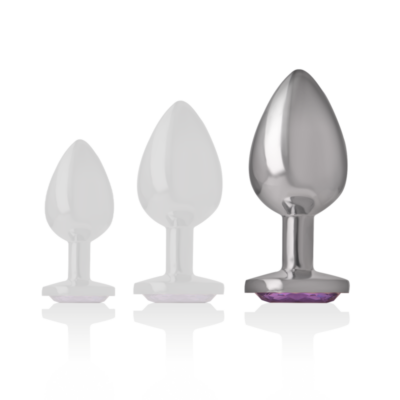 Intense - plugue anal de alumínio metal com vidro violeta tamanho l intense anal toys caliente. Pt