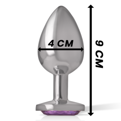 Intense - plugue anal de alumínio metal com vidro violeta tamanho l intense anal toys caliente. Pt
