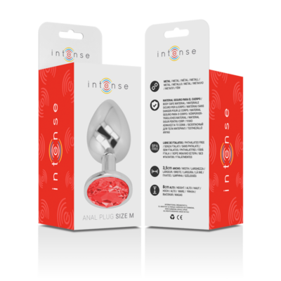 Intense - plug anal metal vermelho tamanho m intense anal toys caliente. Pt