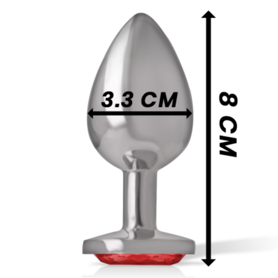 Intense - plug anal metal vermelho tamanho m intense anal toys caliente. Pt