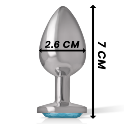 Intense - plugue anal de alumínio de metal com vidro azul tamanho s intense anal toys caliente. Pt