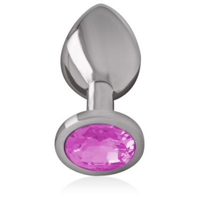 Intense - plugue anal de metal de alumínio com vidro rosa tamanho s intense anal toys caliente. Pt