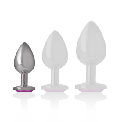 Intense - plugue anal de metal de alumínio com vidro rosa tamanho s intense anal toys caliente. Pt