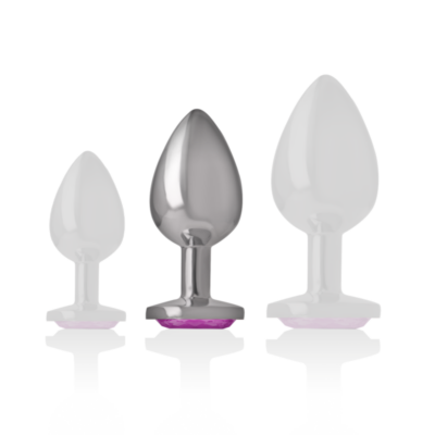 Intense - plugue anal de metal de alumínio com vidro rosa tamanho m intense anal toys caliente. Pt