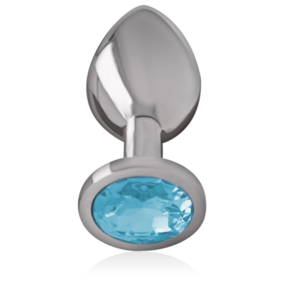 Intense - plug anal de alumínio metal com vidro azul tamanho l intense anal toys caliente. Pt