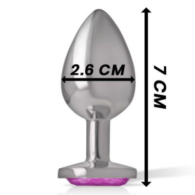 Intense - plugue anal de metal de alumínio com vidro rosa tamanho s intense anal toys caliente. Pt