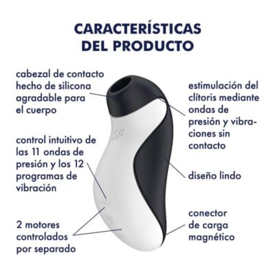 Satisfyer - orca air pulse stimulator + vibração satisfyer air pulse caliente. Pt