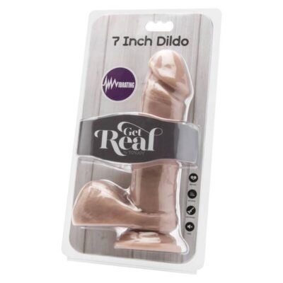 Alternative view of GET REAL - DILDO 18 CM COM BOLAS VIBRADOR PELE